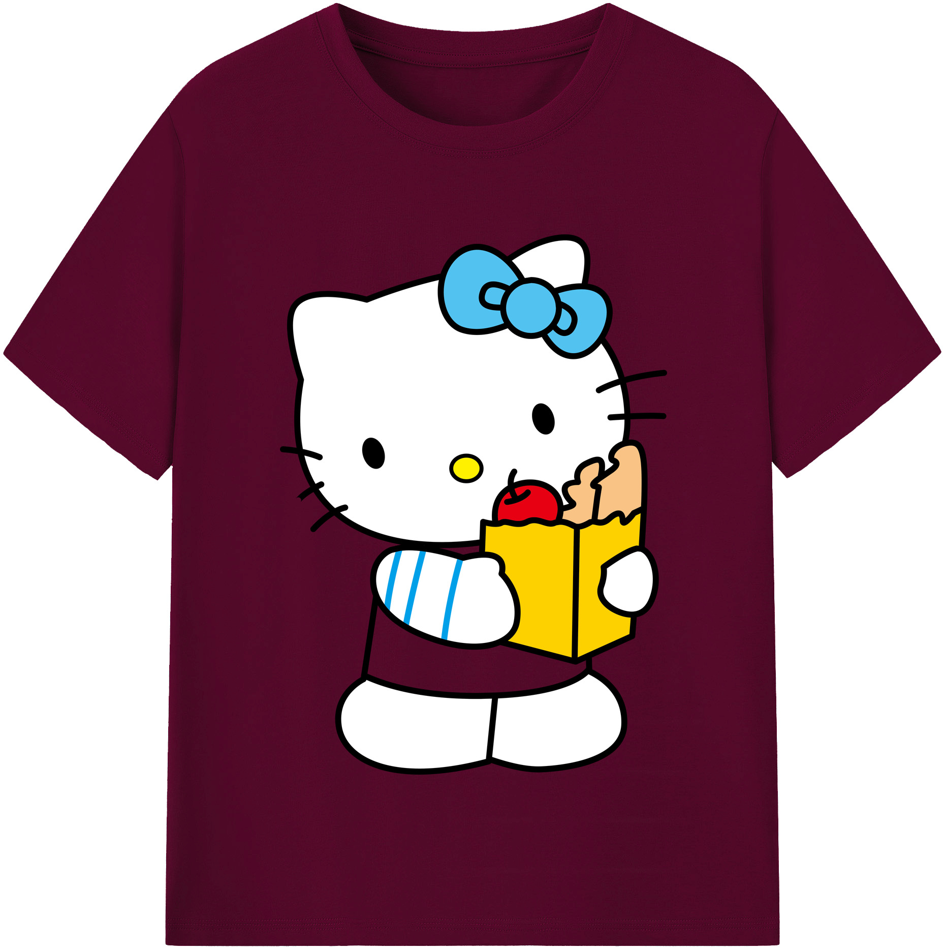 （画像用） Hello Kitty ハローキティ レディースカジュアルプリントTシャツ（綿100％）